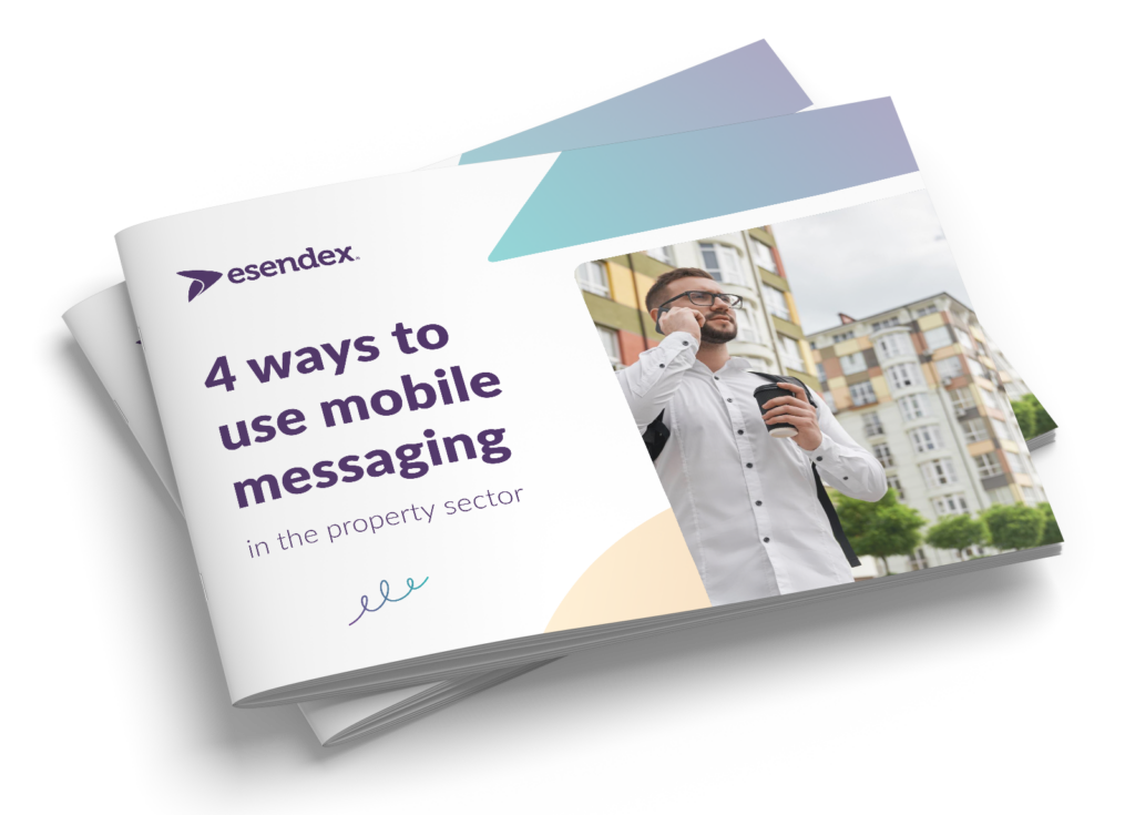 A graphic of the Esendex Mobile messaging in the property sector