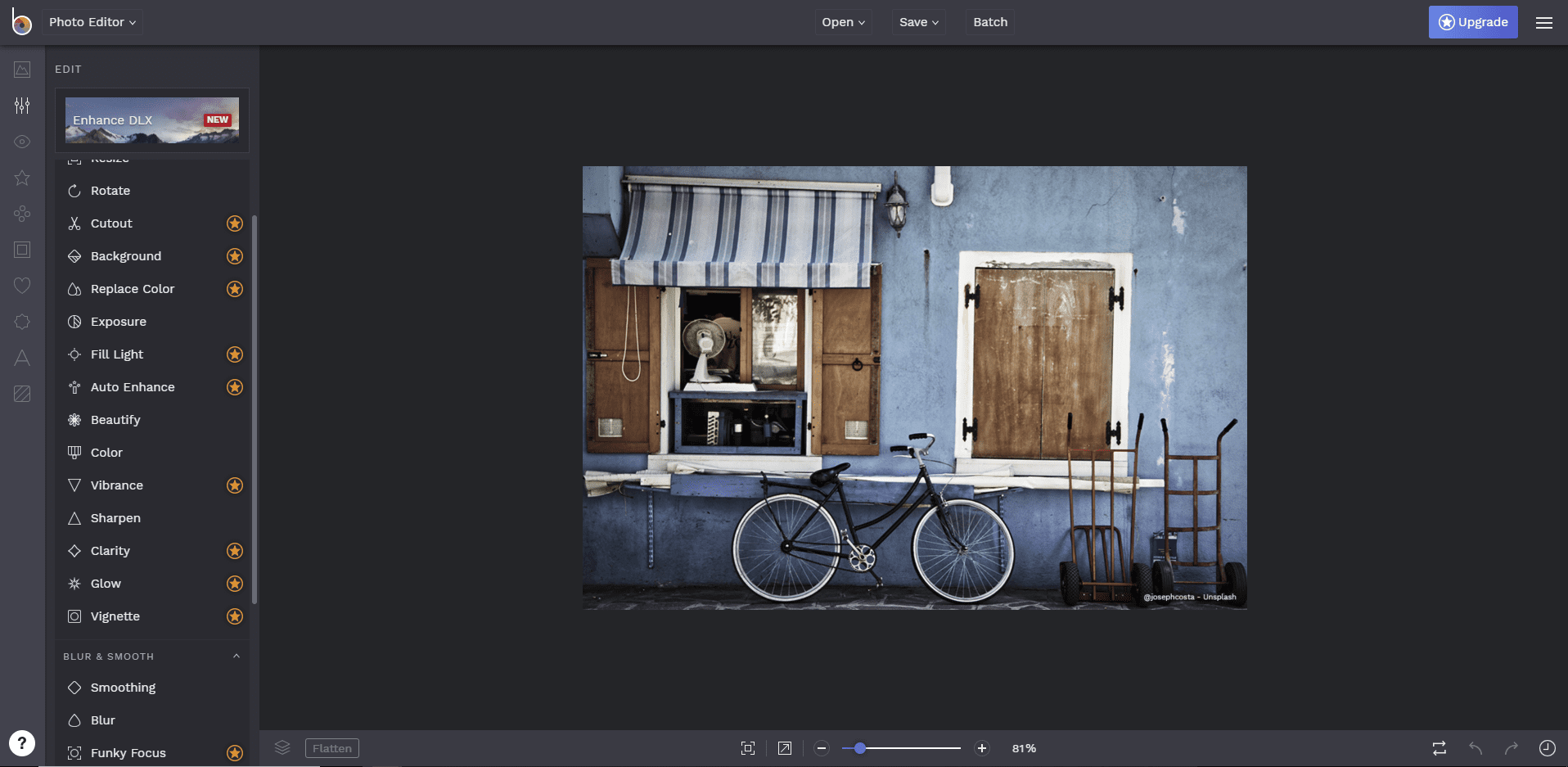 Free online photo editor - Befunky