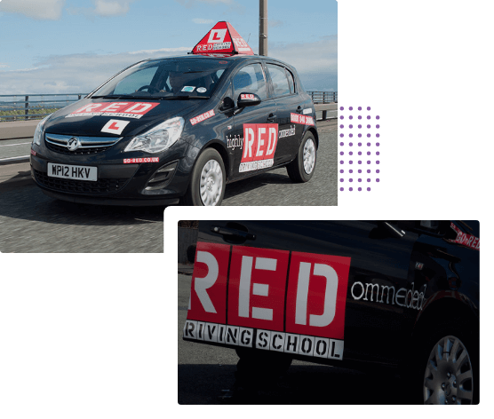 Photo of a Red driving school car